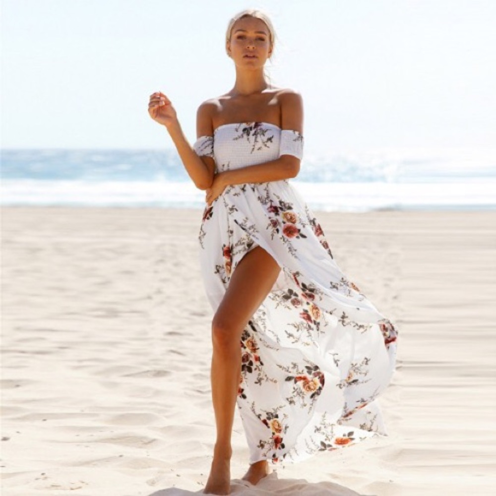 Boho Summer Chiffon Dress - Picture 2 of 5